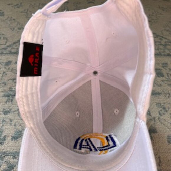 🧡3/15 Mirae LA Rams White Hat Cap Adjustable - Picture 3 of 7